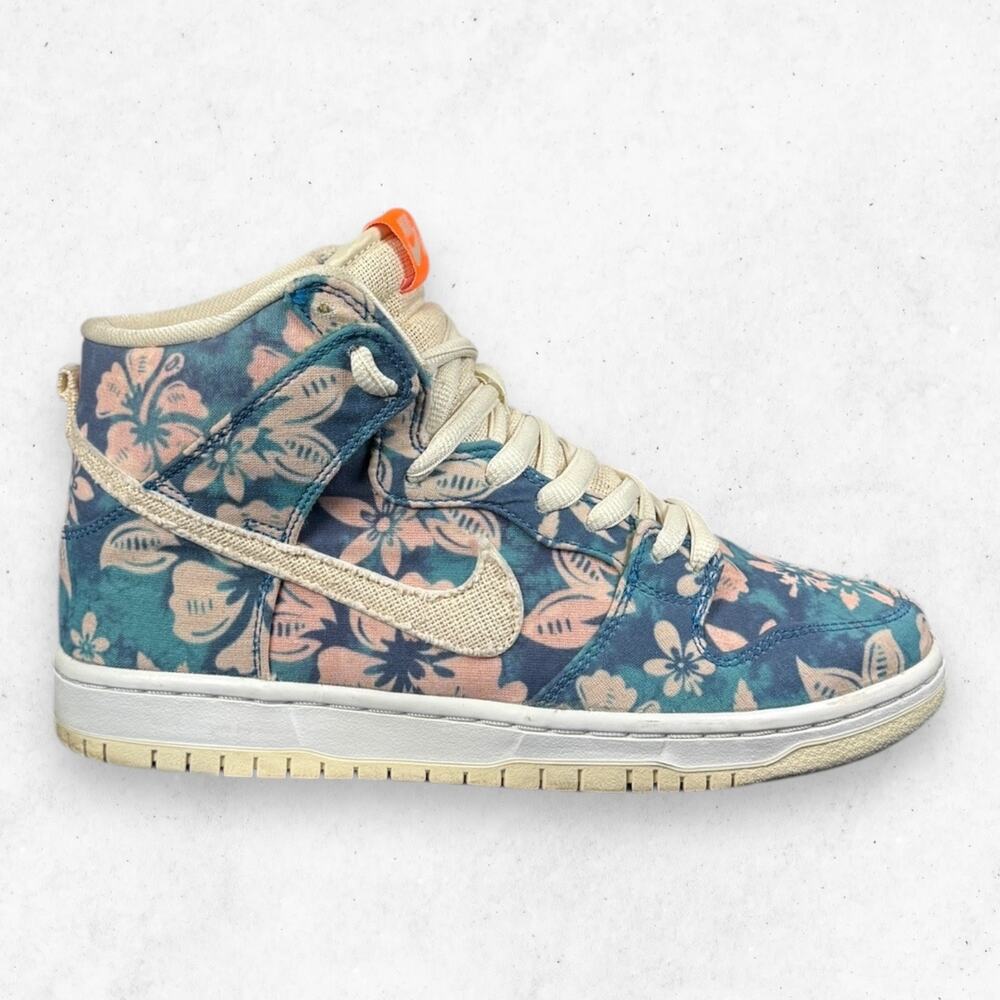 Nike SB Dunk High Pro Hawaii Maui Wowie Floral Hibiscus Men's 7.5 CZ2232-300